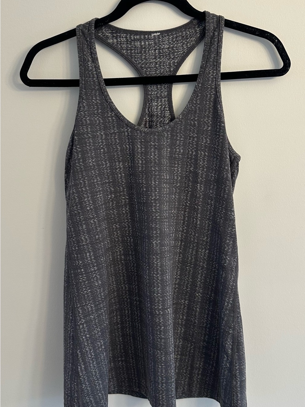 Lululemon Grey Space Dye Racerback Tank Top Athletic Yoga Size 8